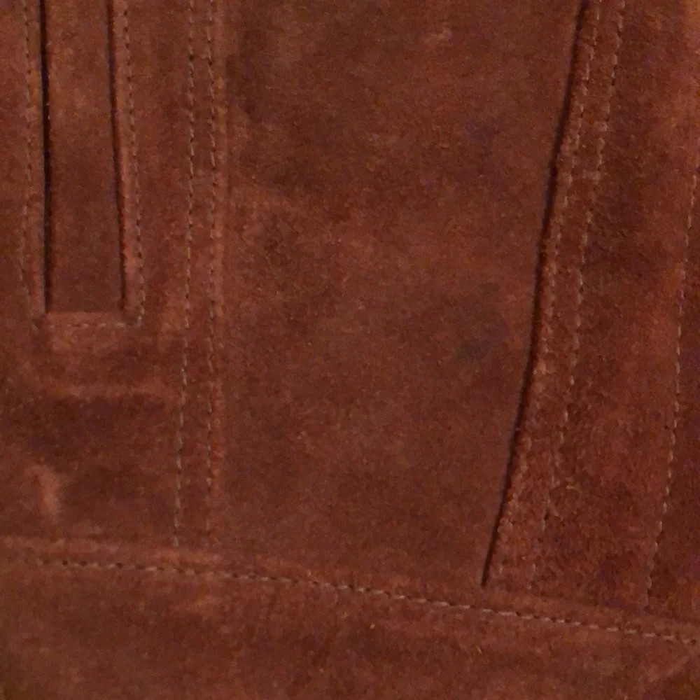 Vintage GAP Kids l Brown Button Front Suede Jacket Heavy Sz XXS